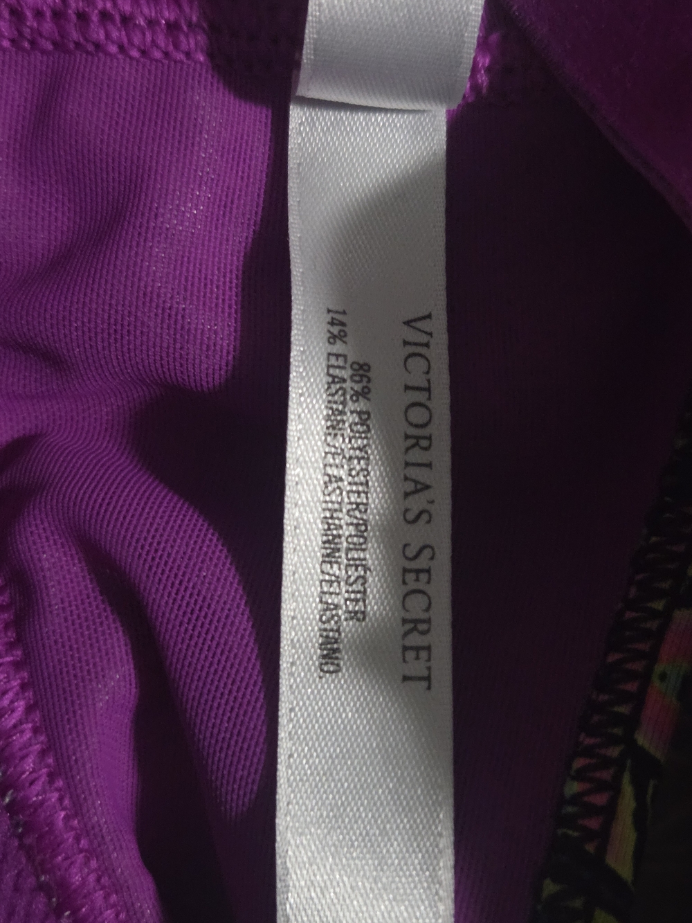 VSX Purple Multi-Color Racerback Sports Bra Size Medium - Picture 5 of 6